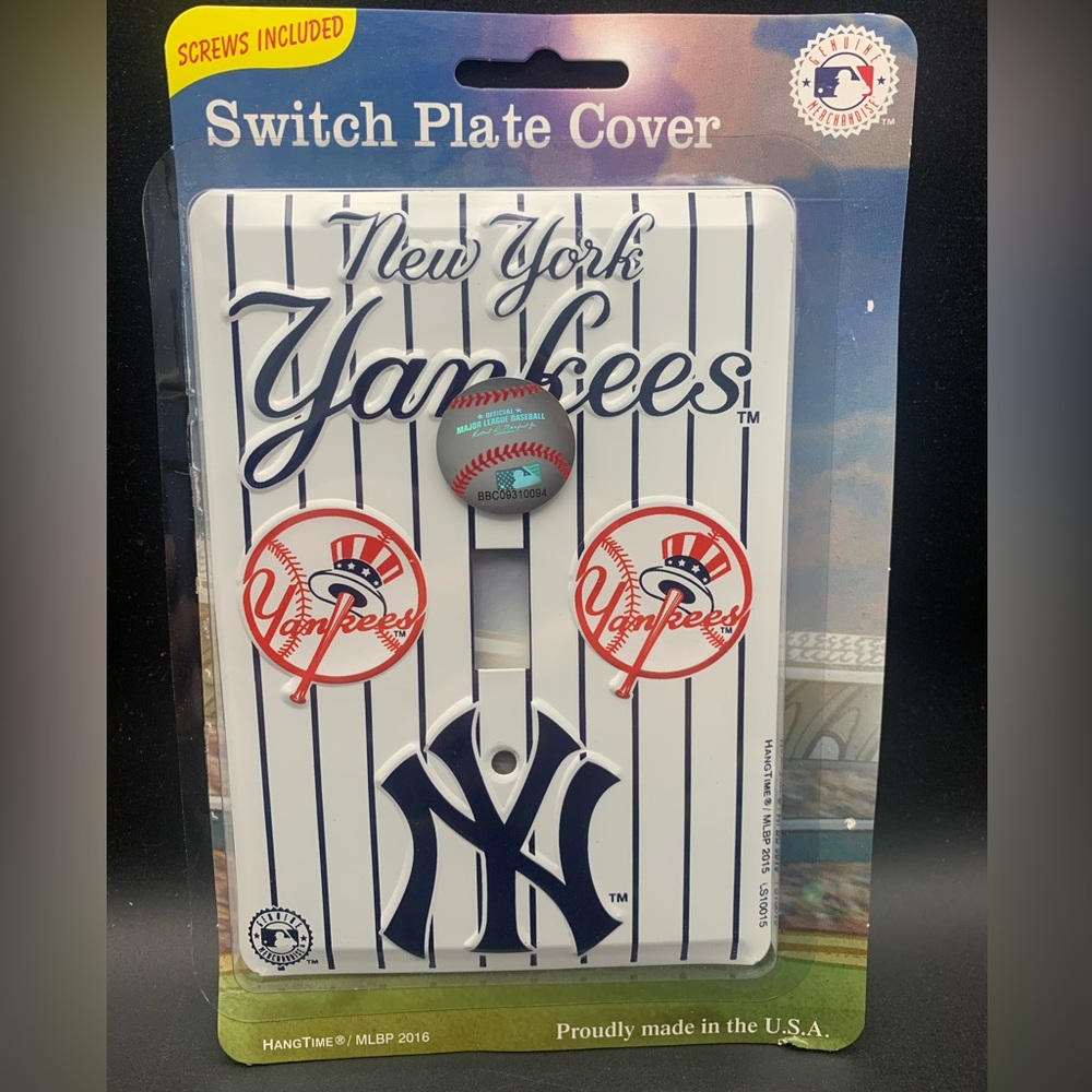 New Light Switch Plate SIgn New York Yankees MLB Baseball Officially Licensed